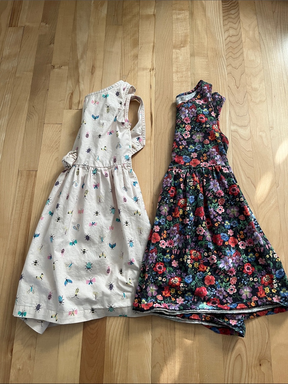 Two Sundress with Multicolor Bug and Flowers